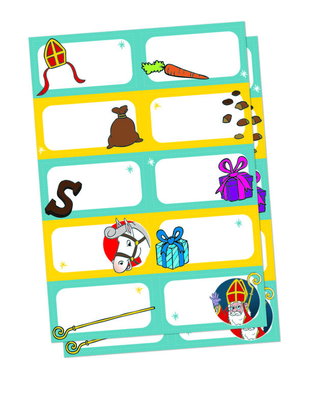 Cadeaustickers Sinterklaas- 20 stuks