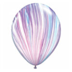 Paars-blauw-wit gestreepte marmerballon
