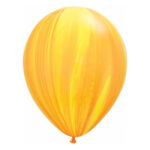 Geel-oranje marmerballon