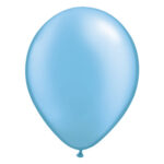 Metallic azuurblauwe ballon met parelmoerglans