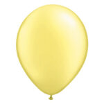 Metallic citroen chiffon gele ballon met parelmoerglans