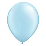 Metallic lichtblauwe ballon met parelmoerglans