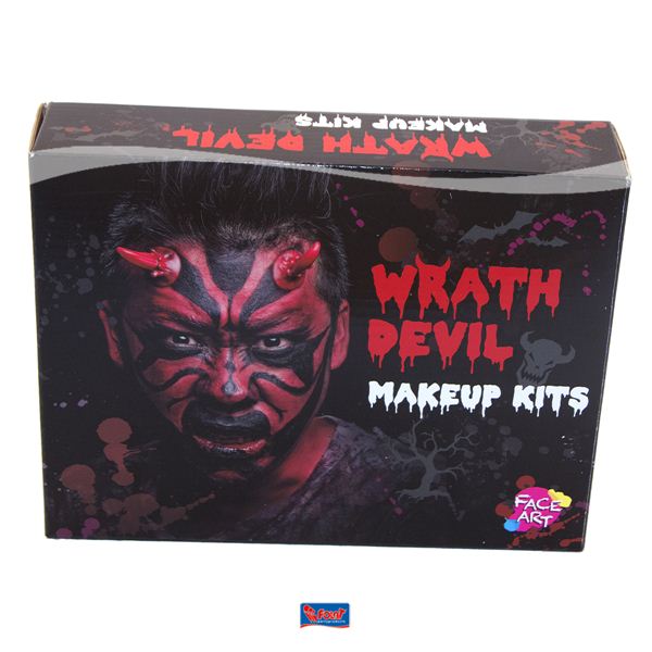 Wrath Devil make-up kit waarmee je iemand kan omtoveren tot duivel.