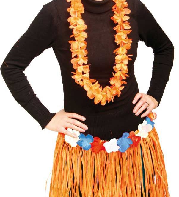 Oranje hawaiirok (45cm)