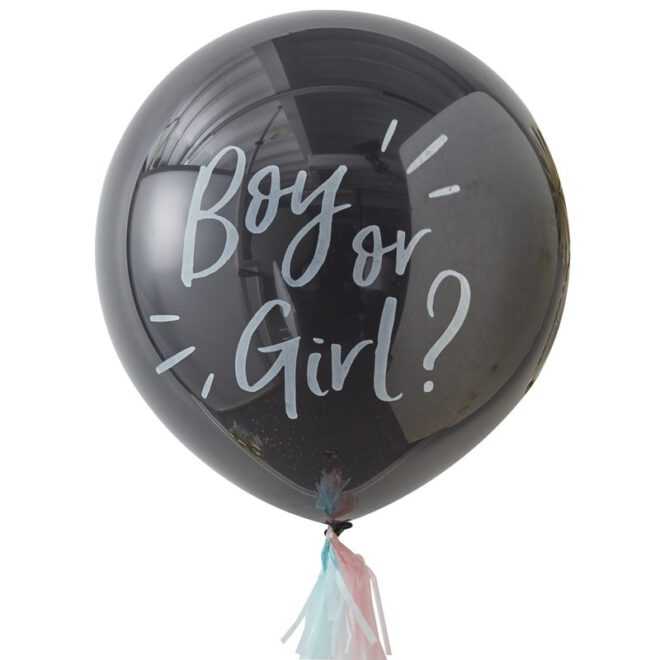 Gender Revealballon pakket "Boy or Girl"