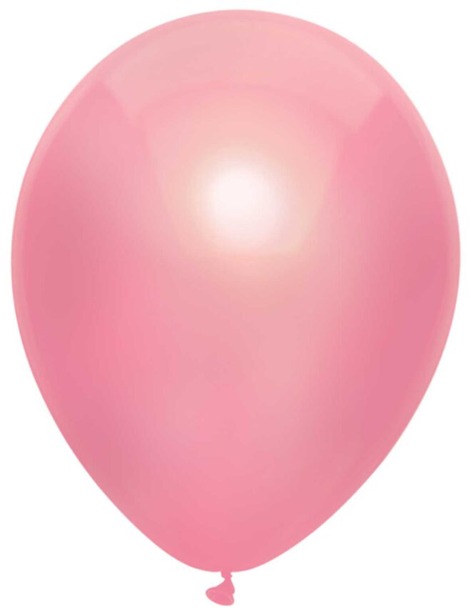 Latex Ballonnen Metallic Roze,30cm - 100 stuks