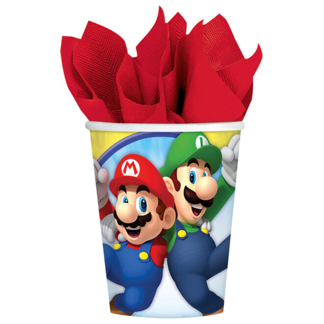 Super Mario bekers - 8 stuks