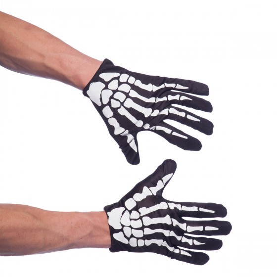 Zwarte Skelettenhandschoenen