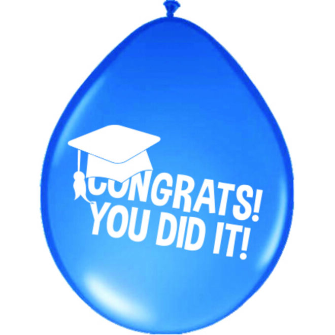 Congrats! You did it latex ballonnen - 8 stuks