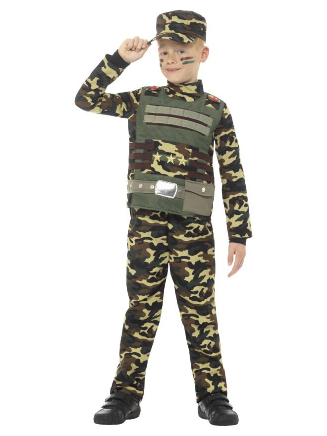 Camouflage militairy boy costume