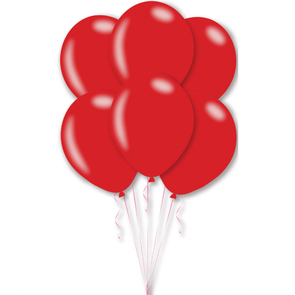 Latex ballonnen metallic rood (28cm) - 25 stuks