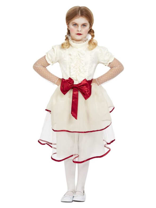 Creepy doll costume girl