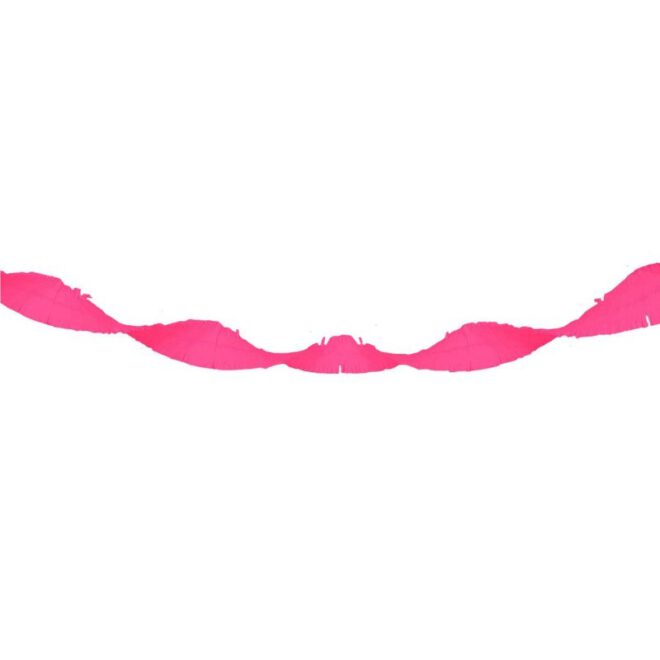 Neon-roze draaguirlande slinger van crepe-papier