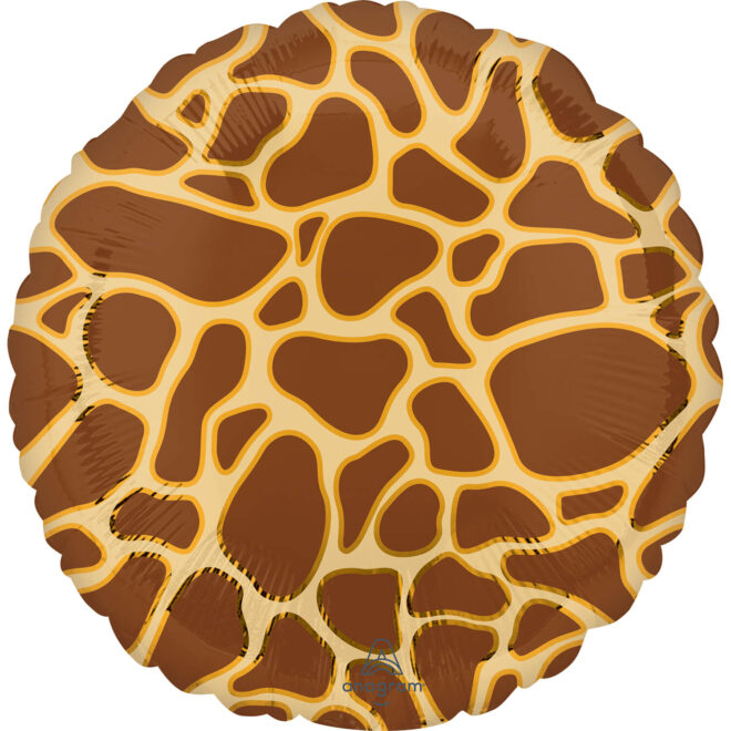 Animalz folieballon rond (43cm) - Giraffe print