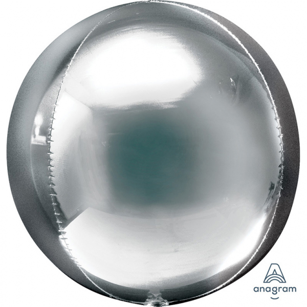Orbz ballon klein (38x40cm) - Zilver