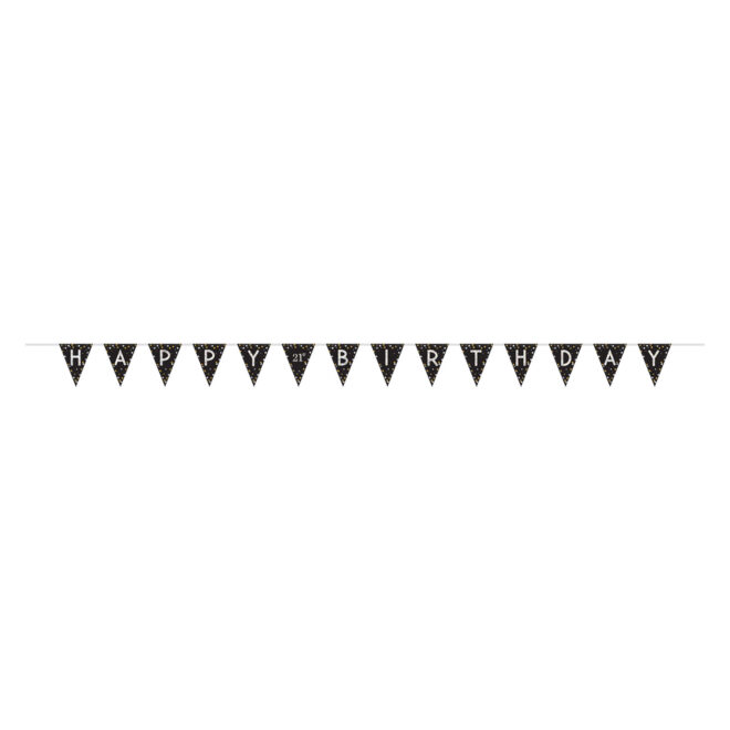 Vlaggenlijn sparkling met leeftijd stickers (3,96m)