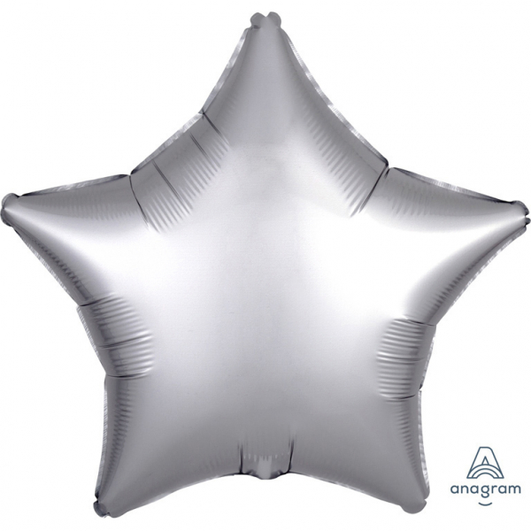 Folie ballon Satin Luxe (43cm) - Ster Zilver