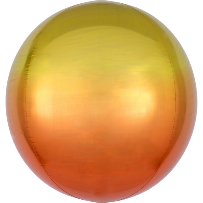 Orbz ombré ballon (38x40cm) - Geel/Oranje