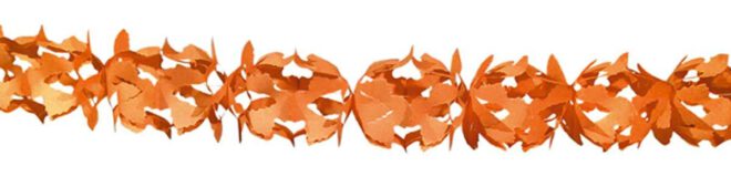 Oranje, papieren, hoku guirlande-slinger (6m)