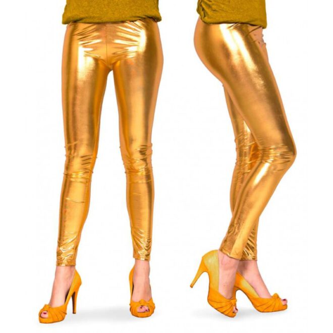 Metallic gouden legging - maat large-extra large