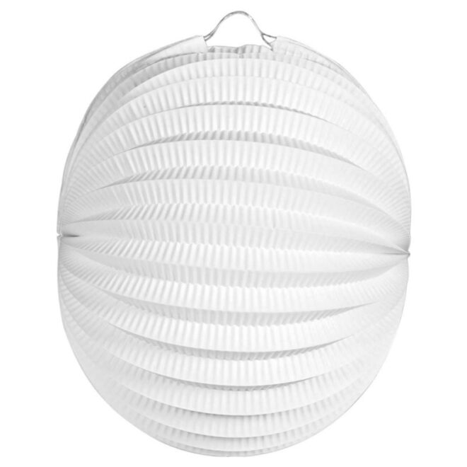 Witte ronde lampion (22cm)