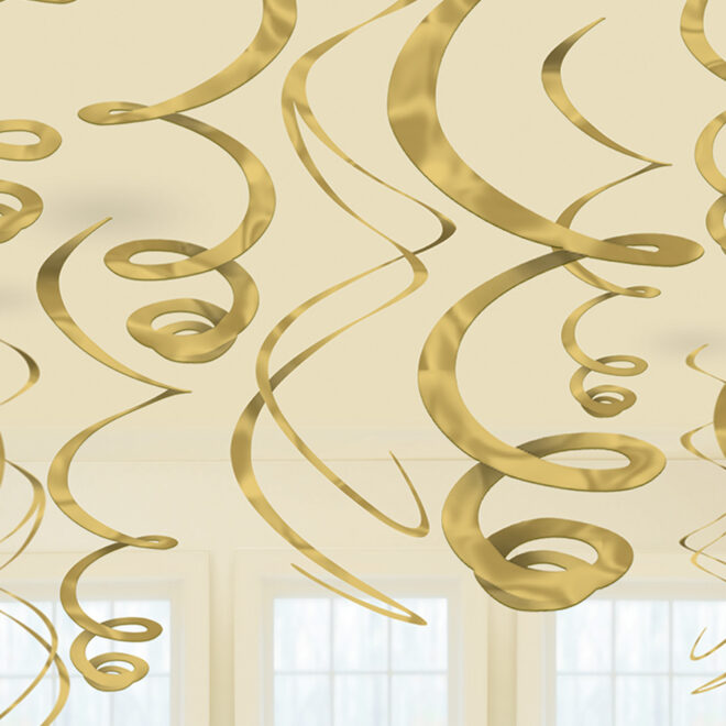 Swirl decoraties goud