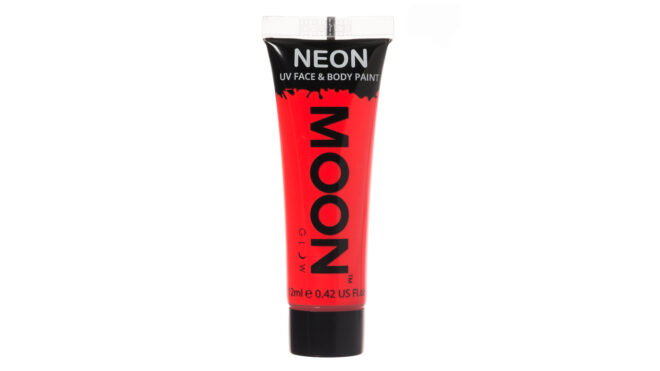 Neon UV face & body paint intense red