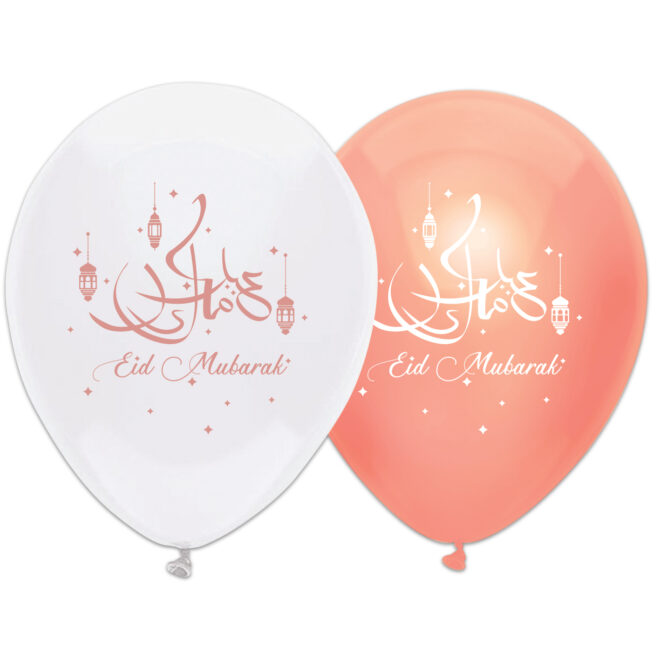 Eid Mubarak ballonnen roségoud - 6 stuks