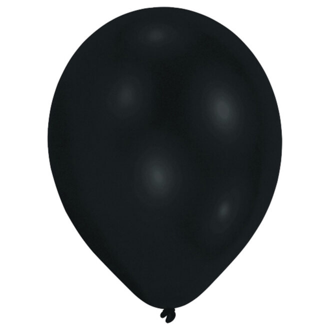 Latex ballonnen zwart (28cm) - 25 stuks