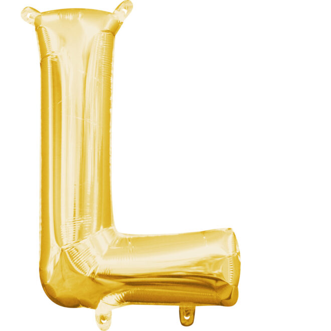 Mini folie ballon letter L (35cm) - goud
