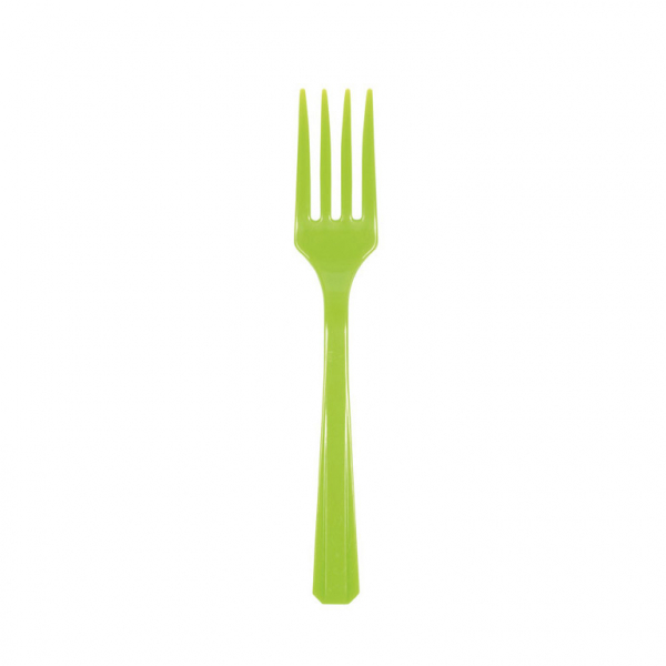 Kiwi groene plastic vorken