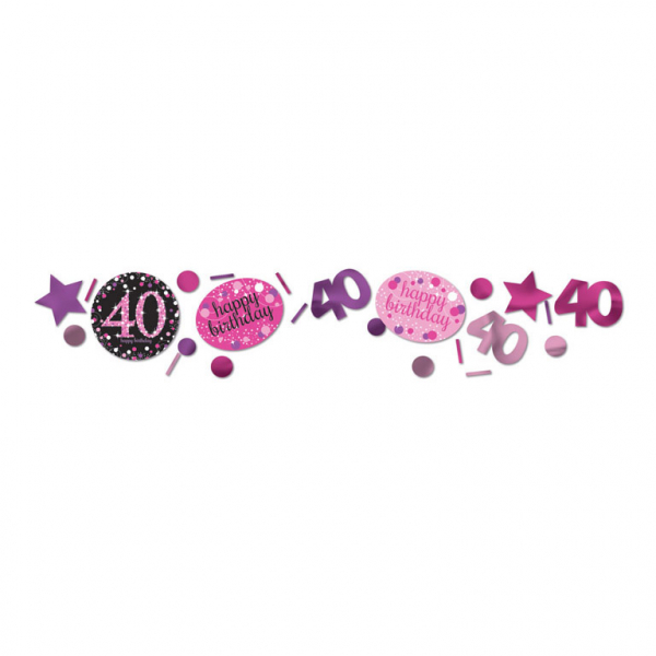 Roze sparkling sierconfetti (34g) - 40 jaar