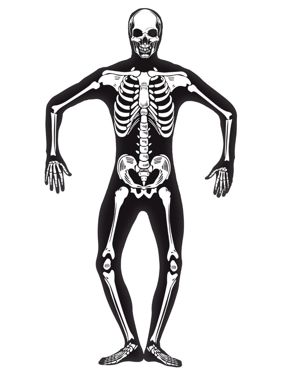 Iedereen Dusver Interpunctie Kostuum Second skin Skelet - Feesthuis