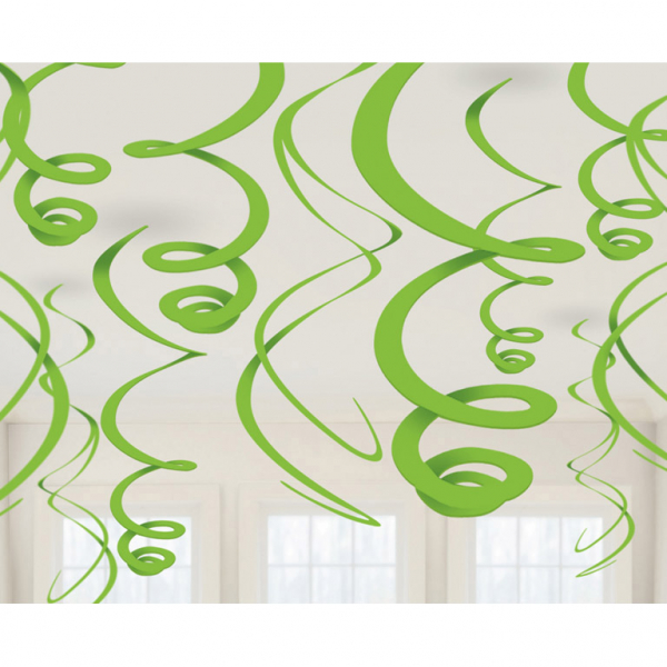 Swirl decoraties kiwi groen