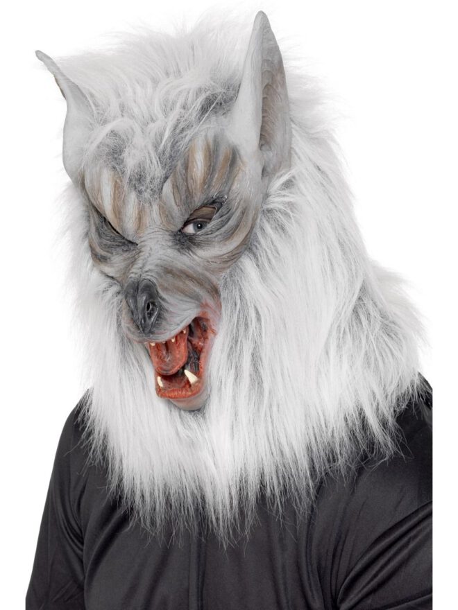 Weerwolf masker grijs Wolf mask Grey