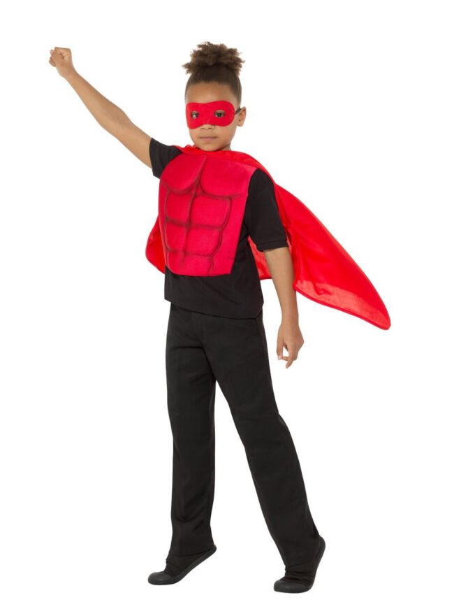 Kinder Superheld kit rood