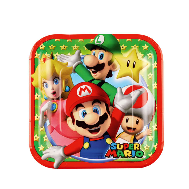 Super Mario borden (18cm) - 8 stuks
