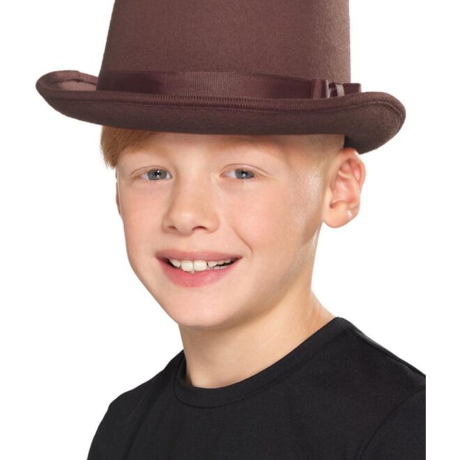 Kinder hoge bruine hoed