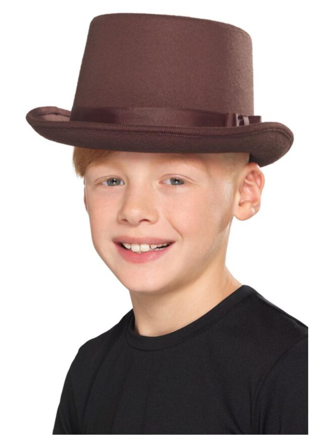 Kinder hoge bruine hoed