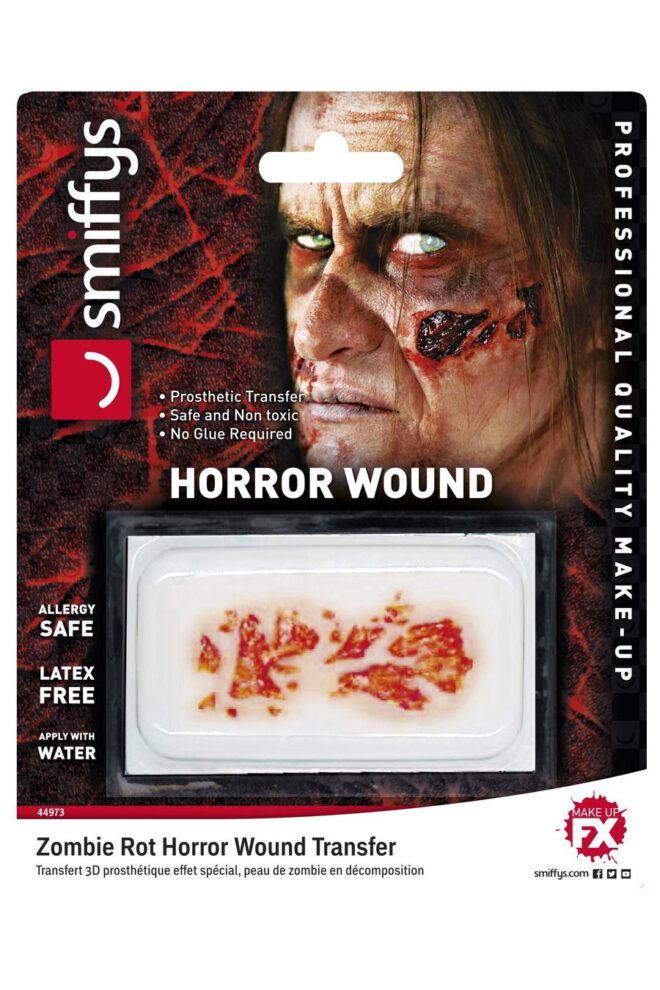 Horror applicatie, zombie huid wond Horror wound transfer, zombie rot