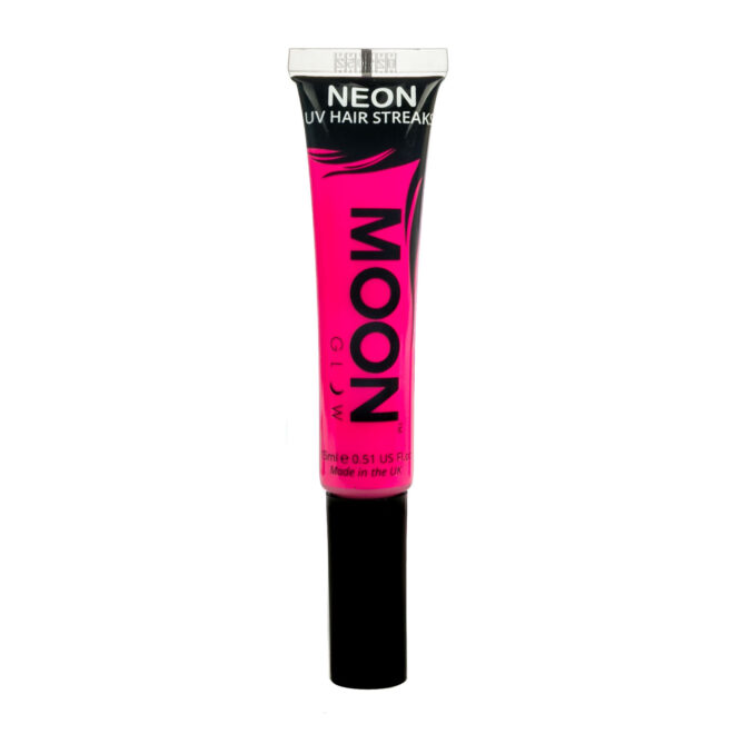 Neon UV hair streaks intense pink