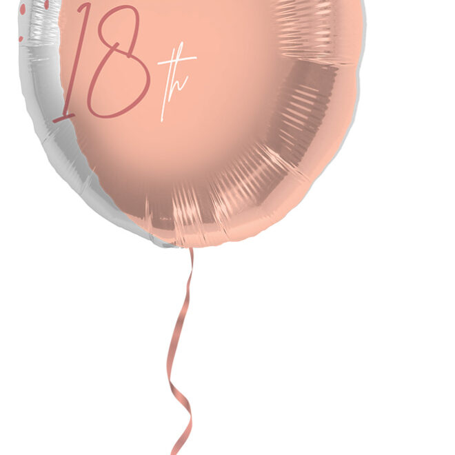 Elegant Lush Blush folieballon (45cm) - 18 jaar