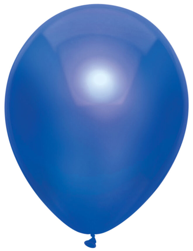 Latex Ballonnen Metallic Navy Blauw, 30cm - 10 stuks