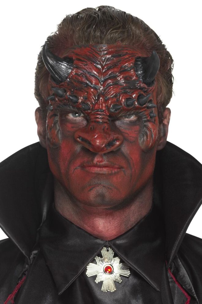 Foam latex devil head prosthetic Opplakbaar masker duivel inclusief lijm