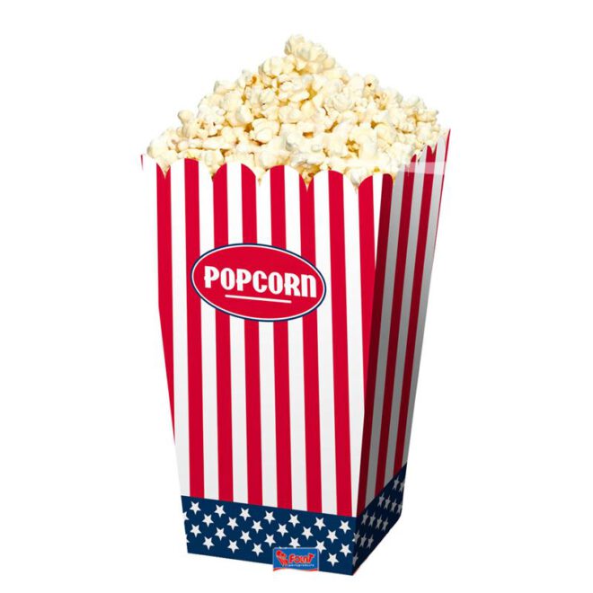 Amerikaanse popcornbakjes - 4 stuks