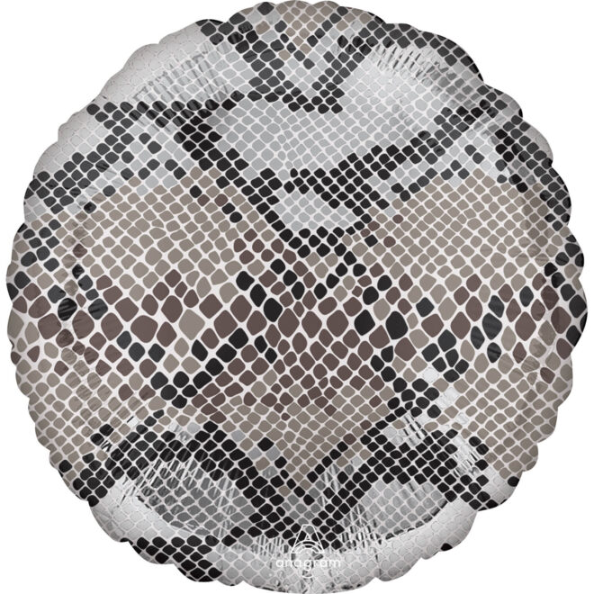 Animalz folieballon rond (43cm) - Slangen print