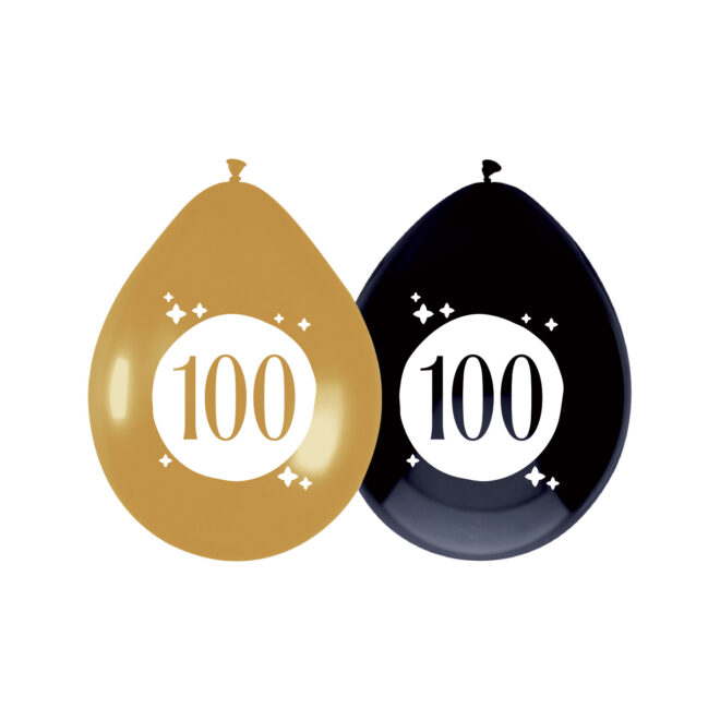 Festive Gold latex ballonnen - 100 jaar