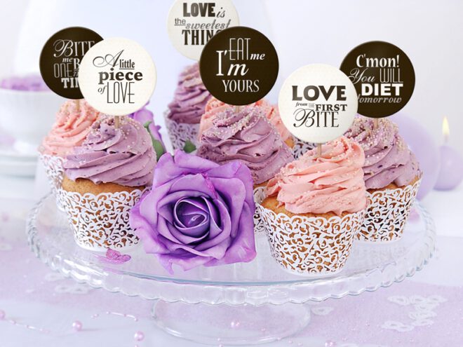 Cupcake Toppers Sweet Love