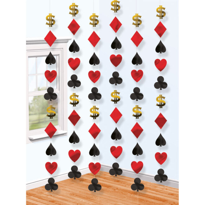 Hangdecoratie 'Place Your Bets' (210cm) - 6 stuks