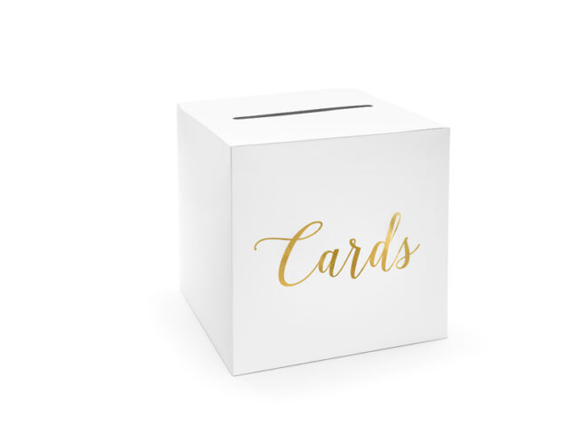 Kaartenbox "Cards" - Goud